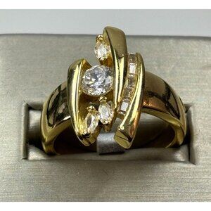 Sparkling Cubic Zirconia Princess Cut Promise Ring for Women